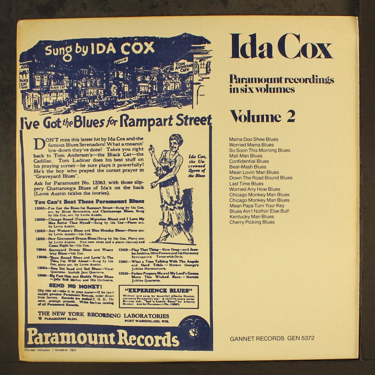 i've got the blues for rampart street by IDA COX