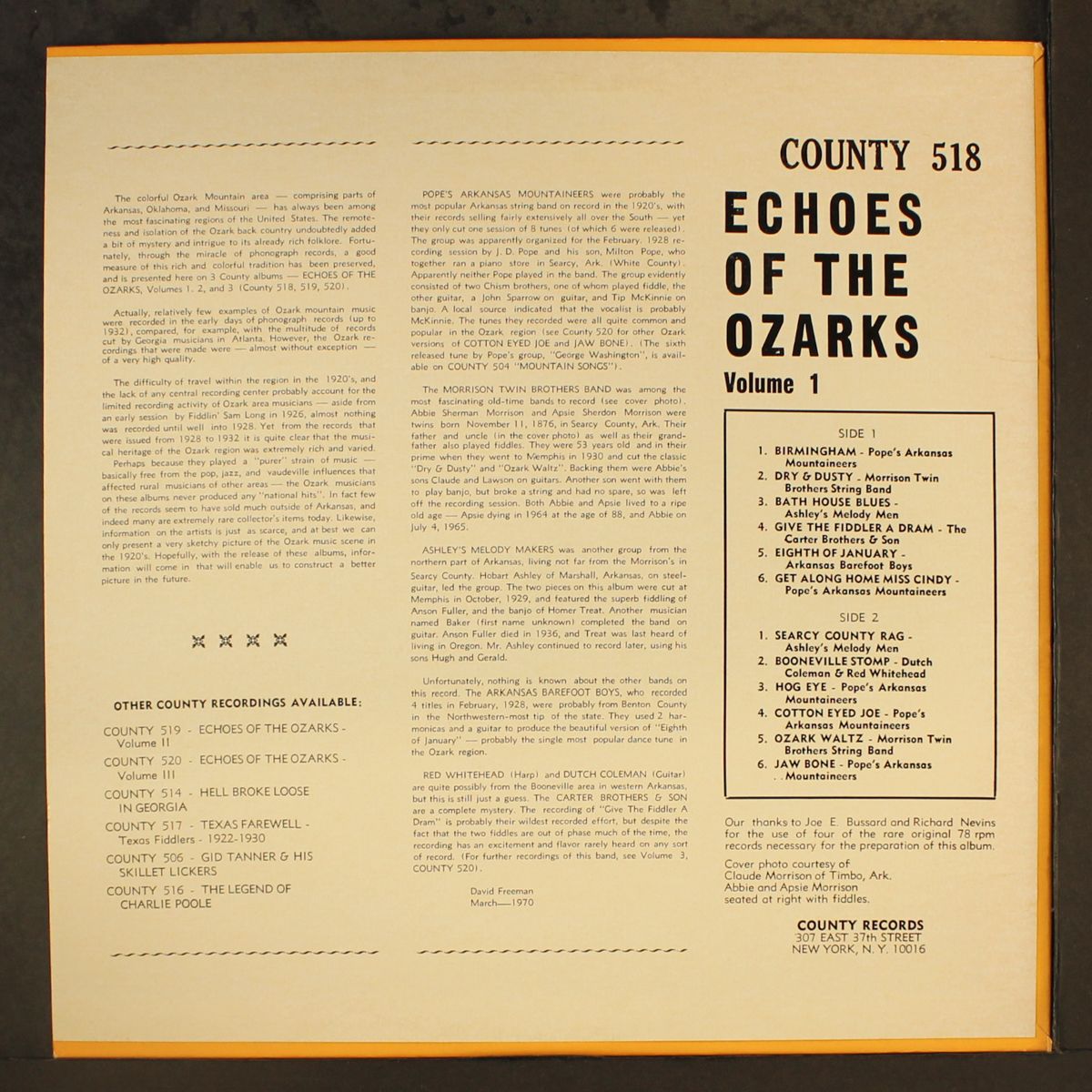 echoes of the ozarks by VARIOUS