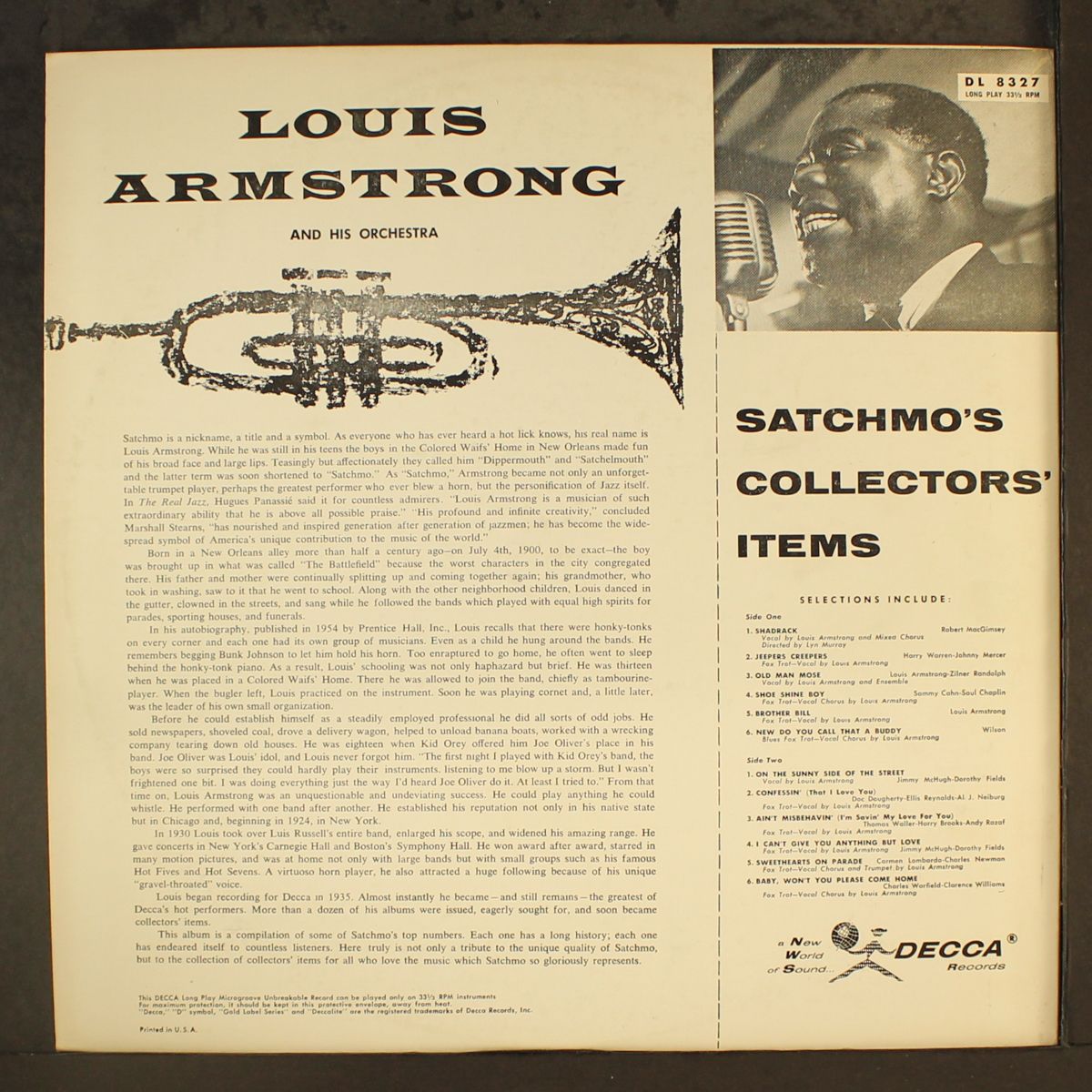 satchmo's collectors' items by LOUIS ARMSTRONG