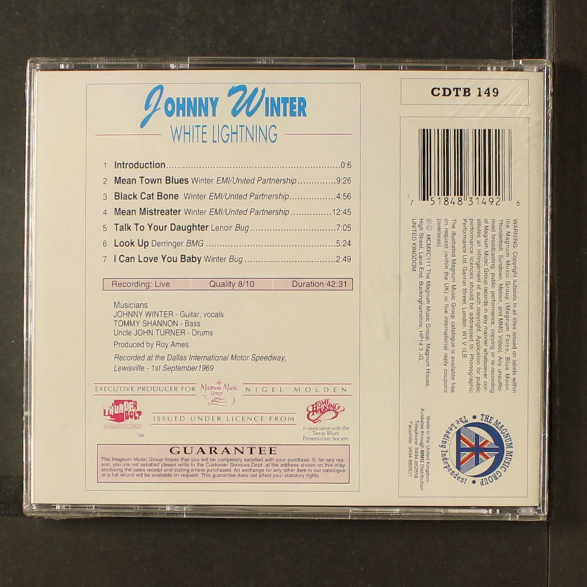 white lightning by JOHNNY WINTER