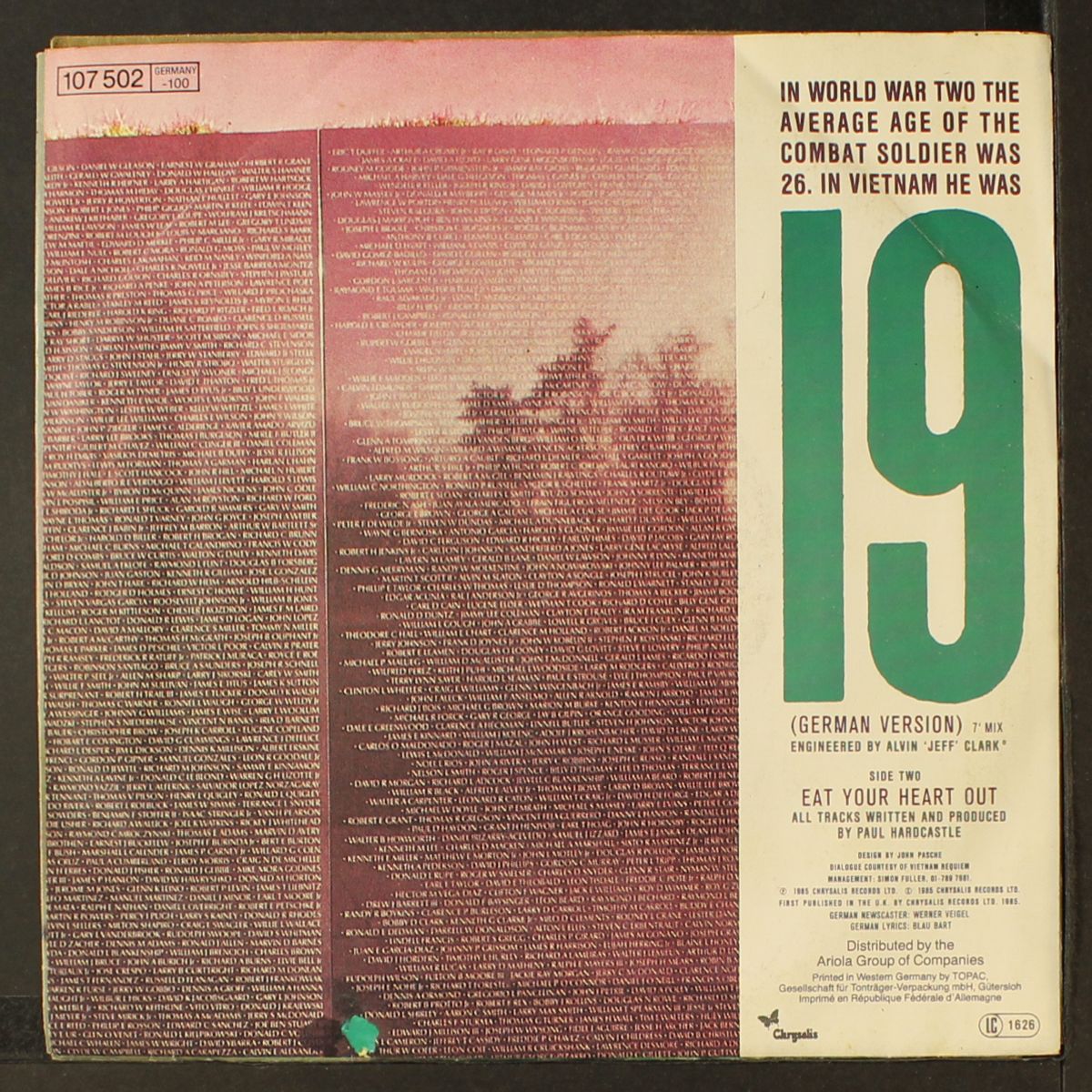 19 (german version) by PAUL HARDCASTLE