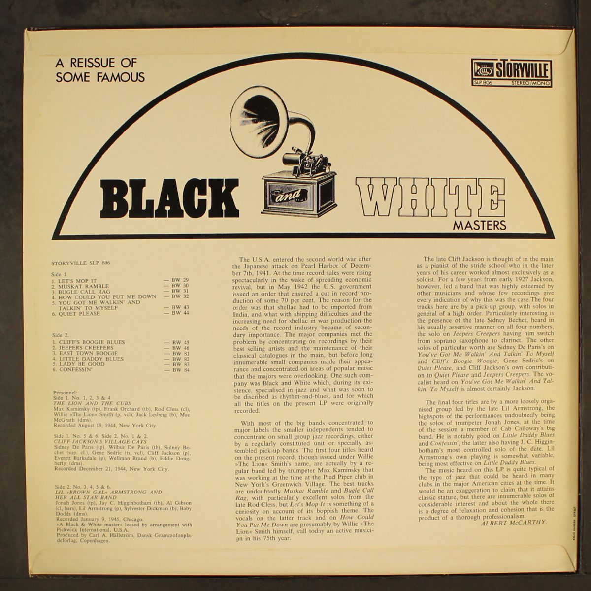 a reissue of some famous black and white masters vol. 2 by VARIOUS