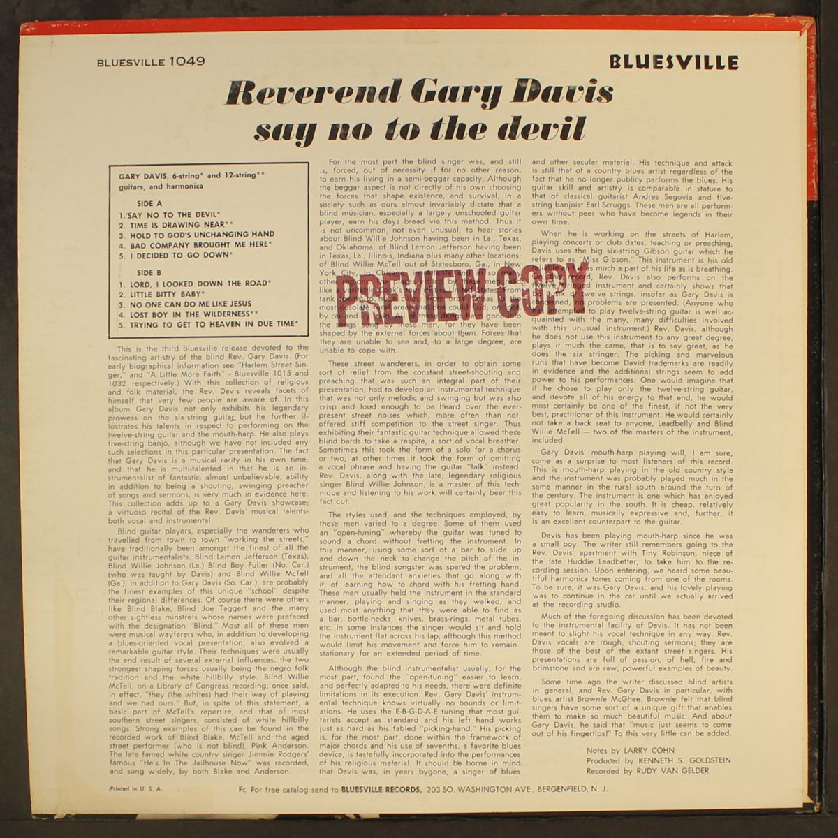 say no to the devil by REV. GARY DAVIS