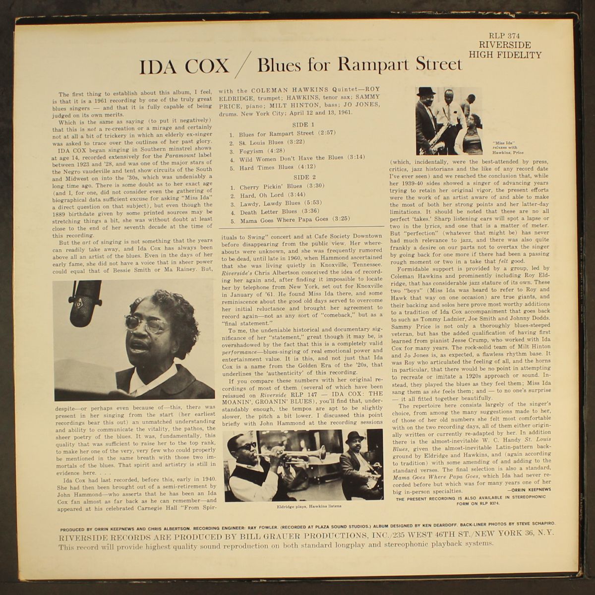 blues for rampart street by IDA COX