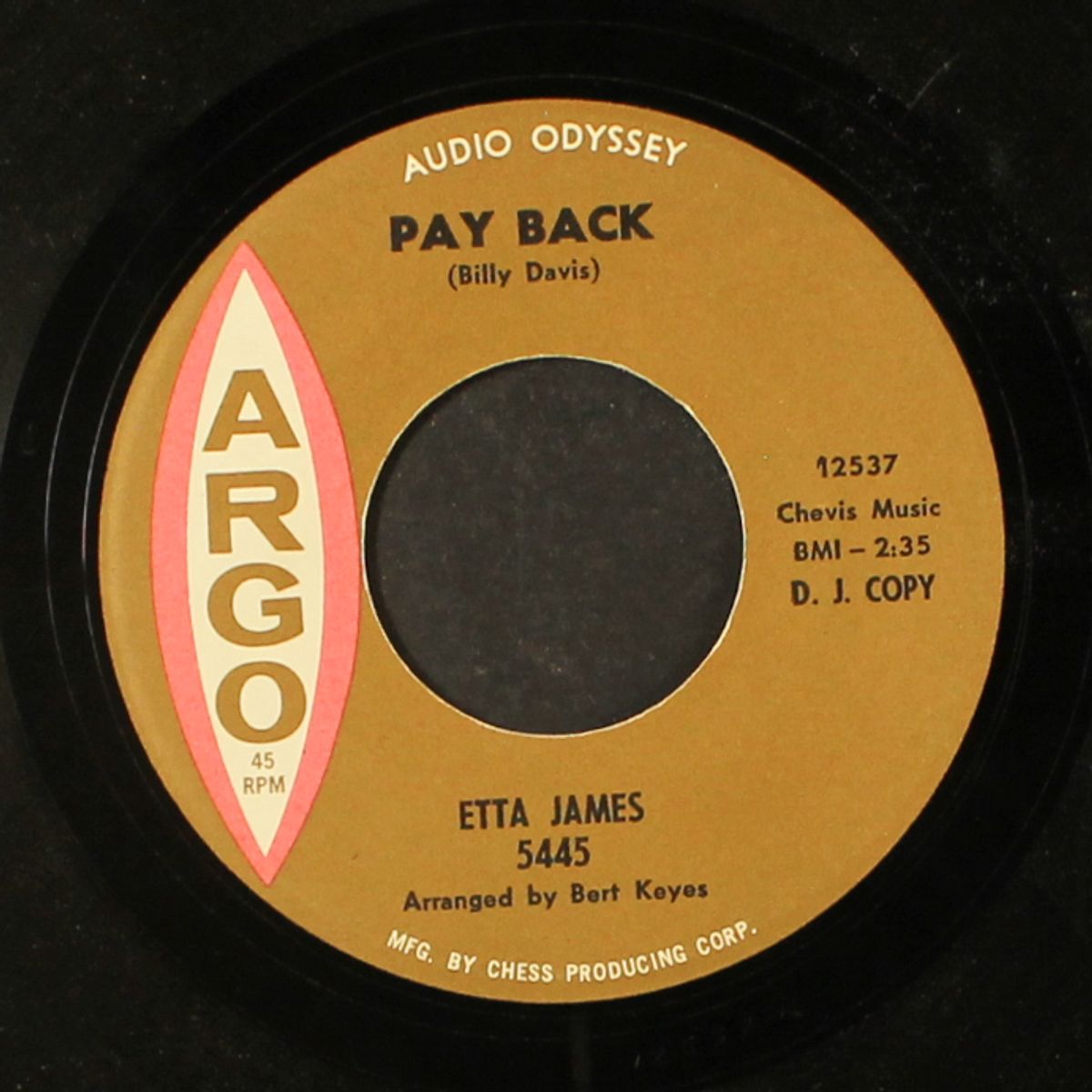 pay back / be honest with me by ETTA JAMES