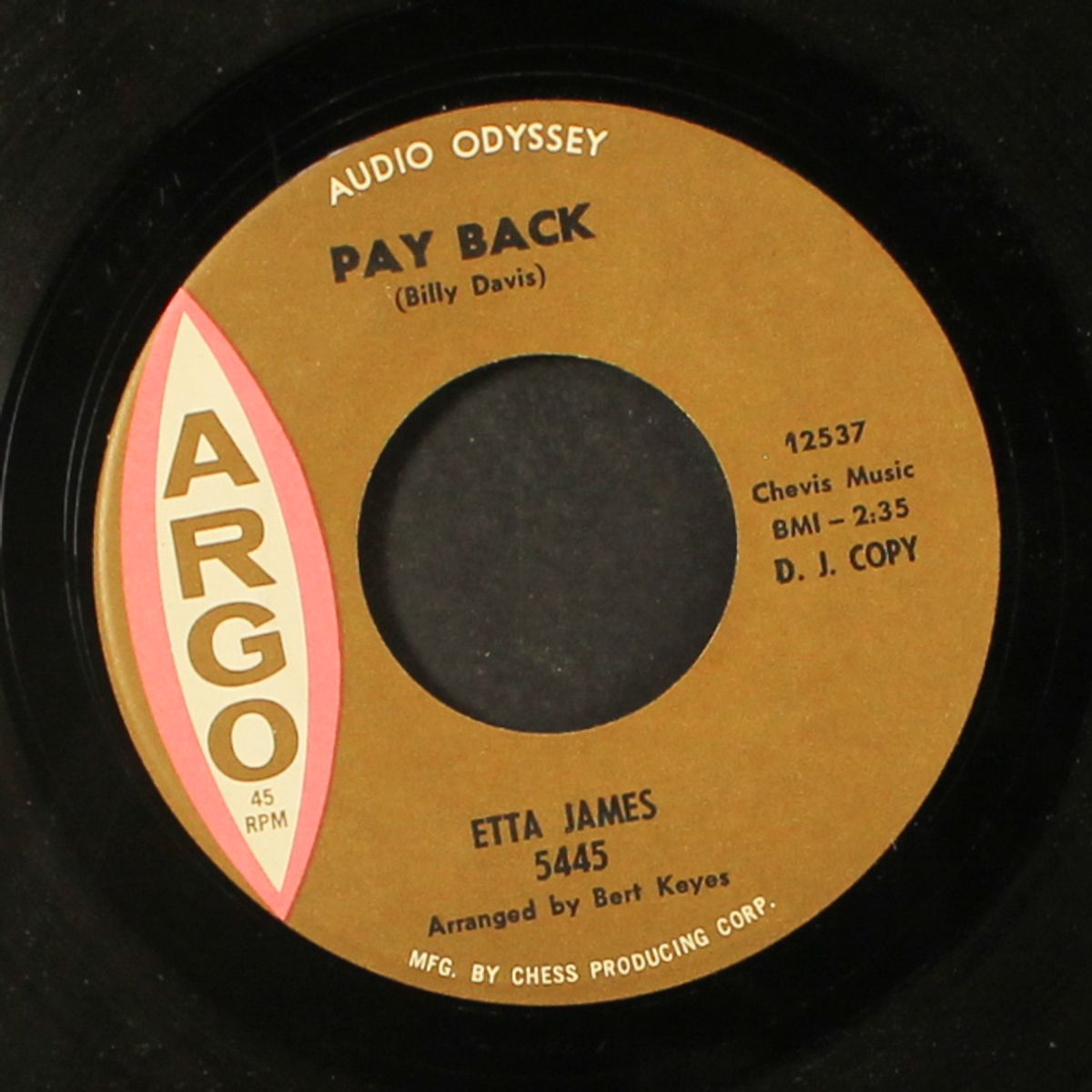 pay back / be honest with me by ETTA JAMES