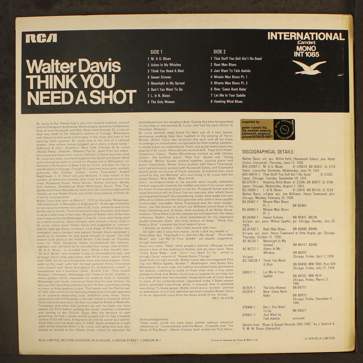 think you need a shot by WALTER DAVIS