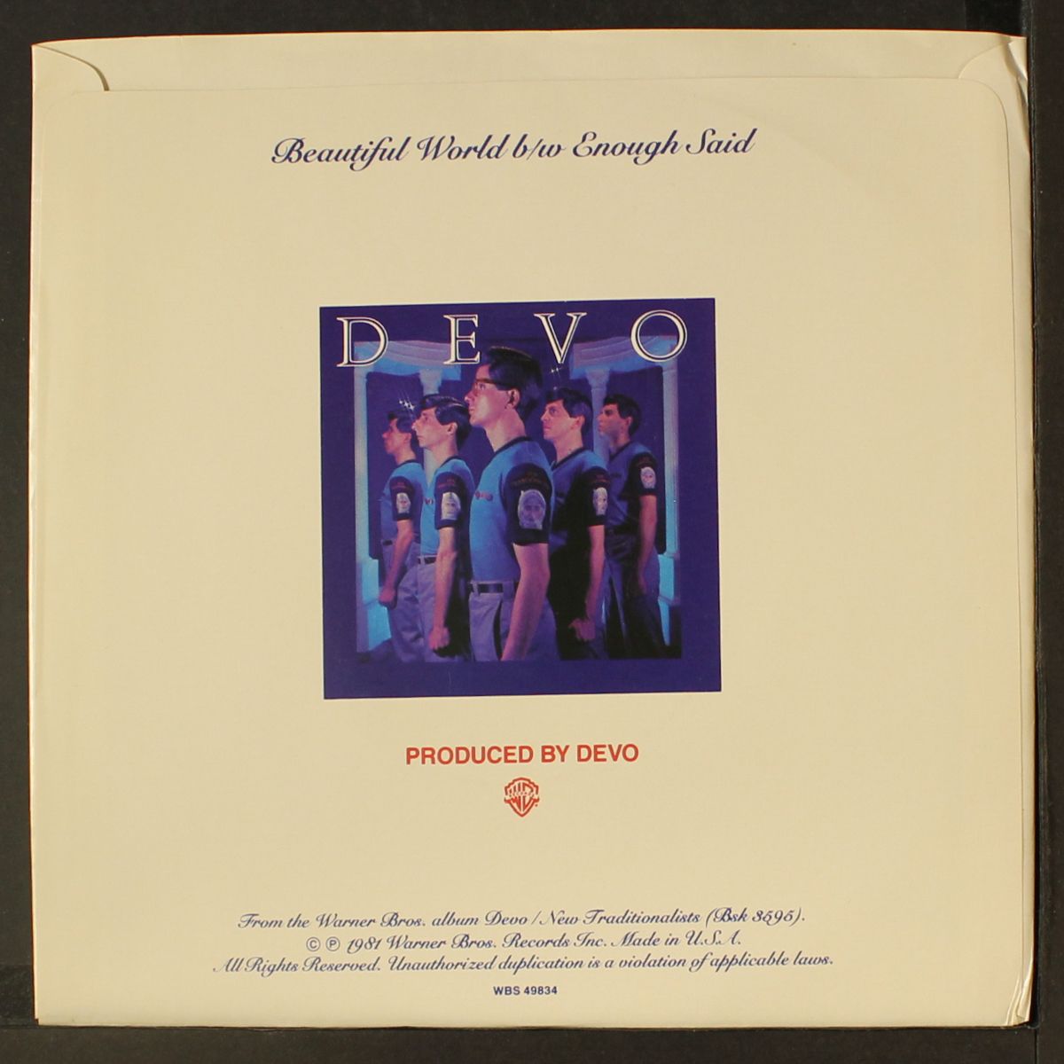 beautiful world / mono by DEVO