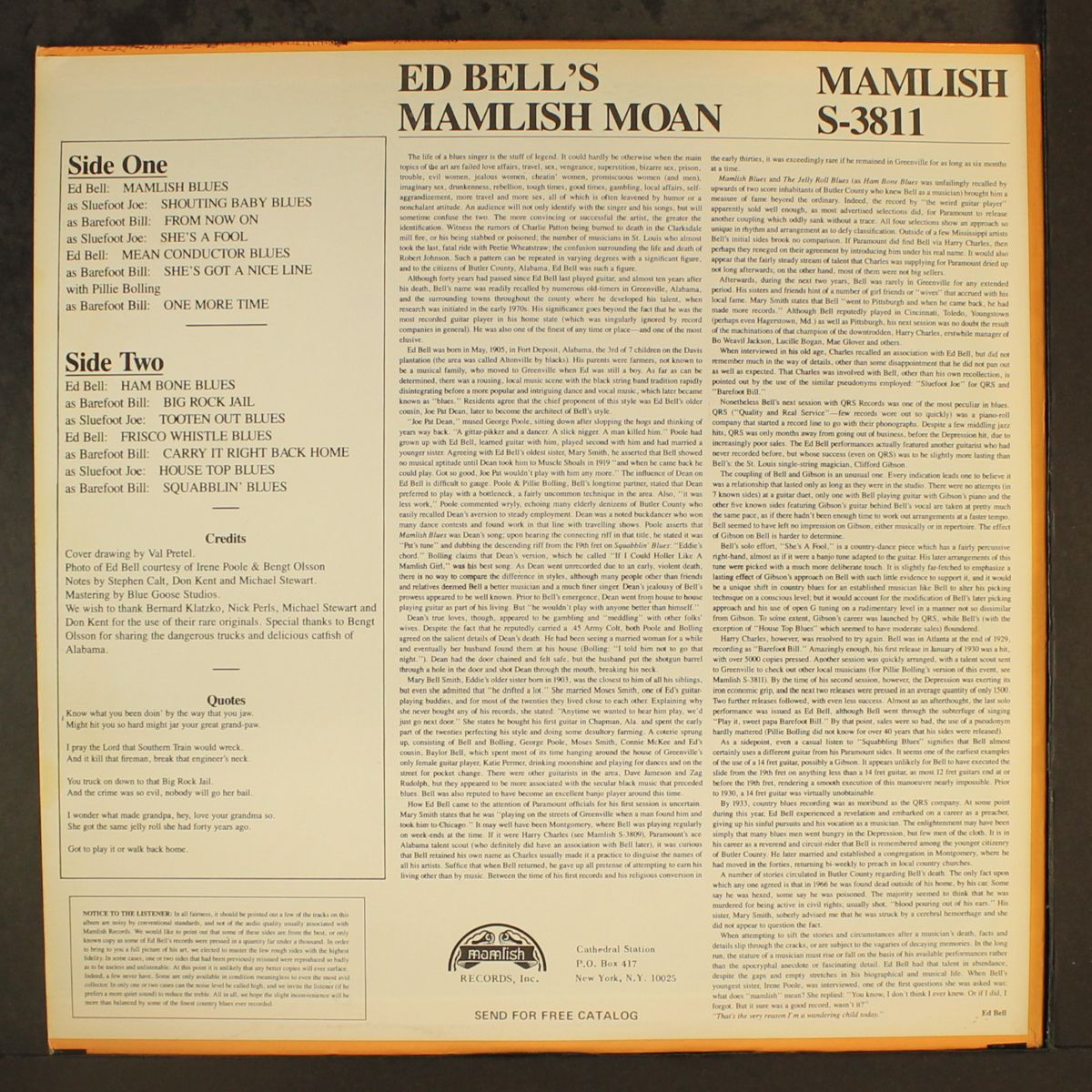 mamlish blues by ED. BELL