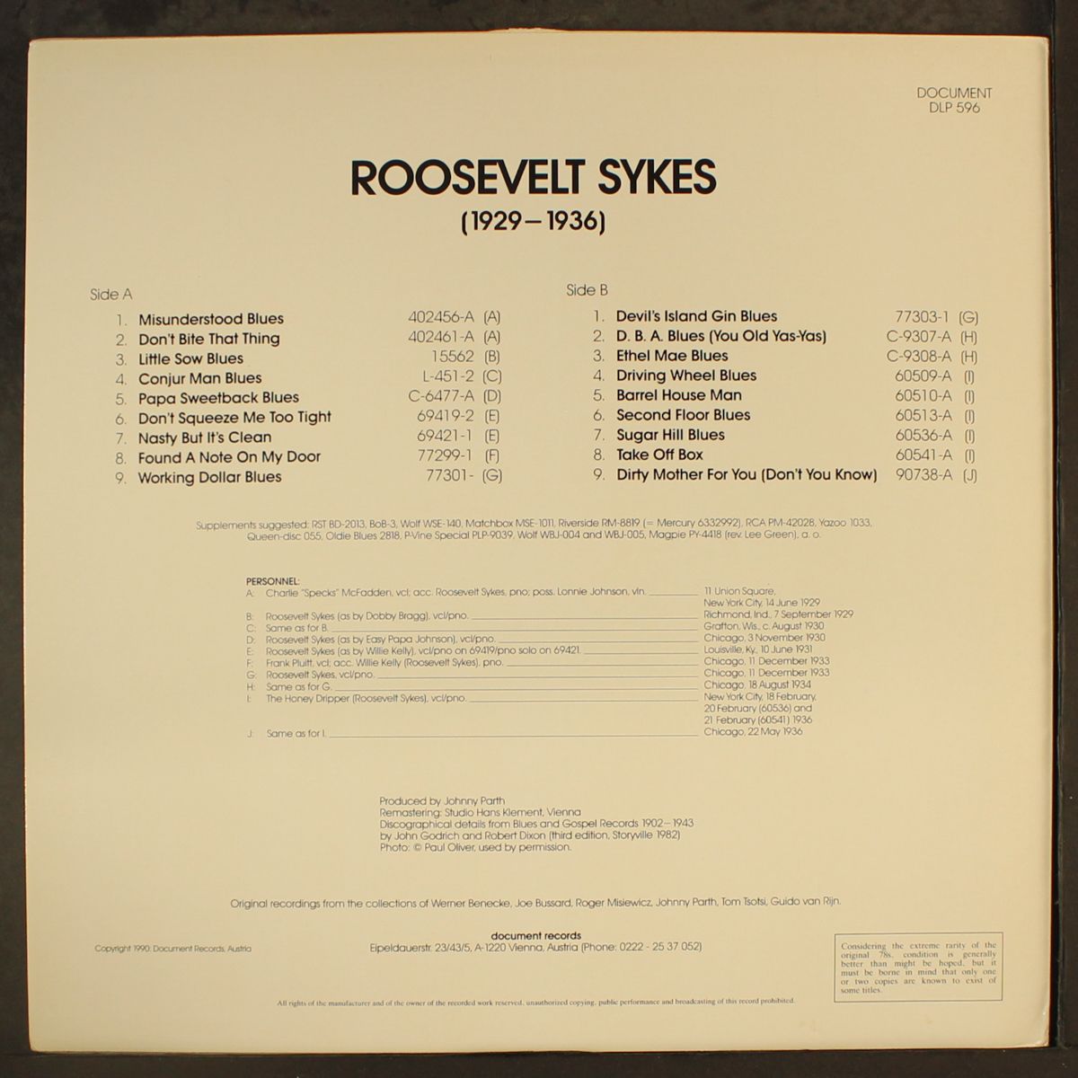 1929-1936 by ROOSEVELT SYKES