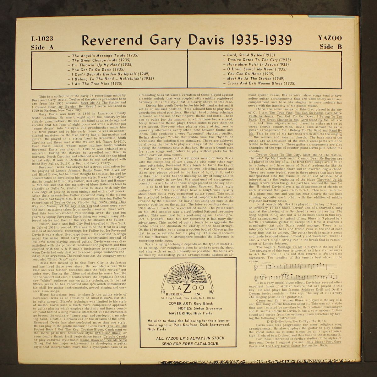 1935-1949 by REV. GARY DAVIS