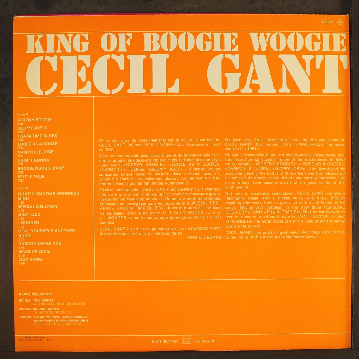 king of boogie woogie by CECIL GANT