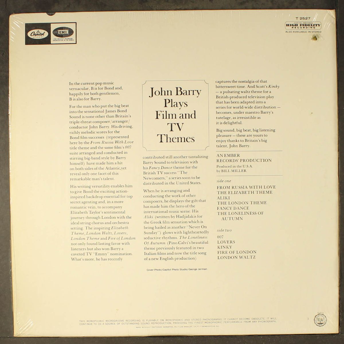 plays film & t.v. themes by JOHN BARRY