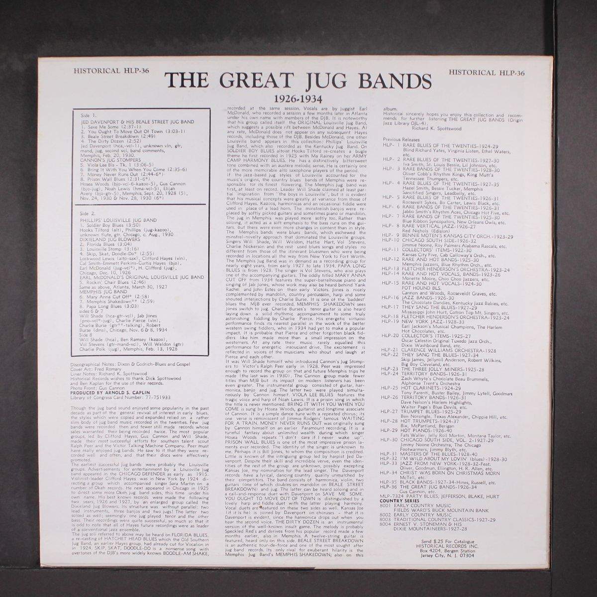 the great jug bands by VARIOUS