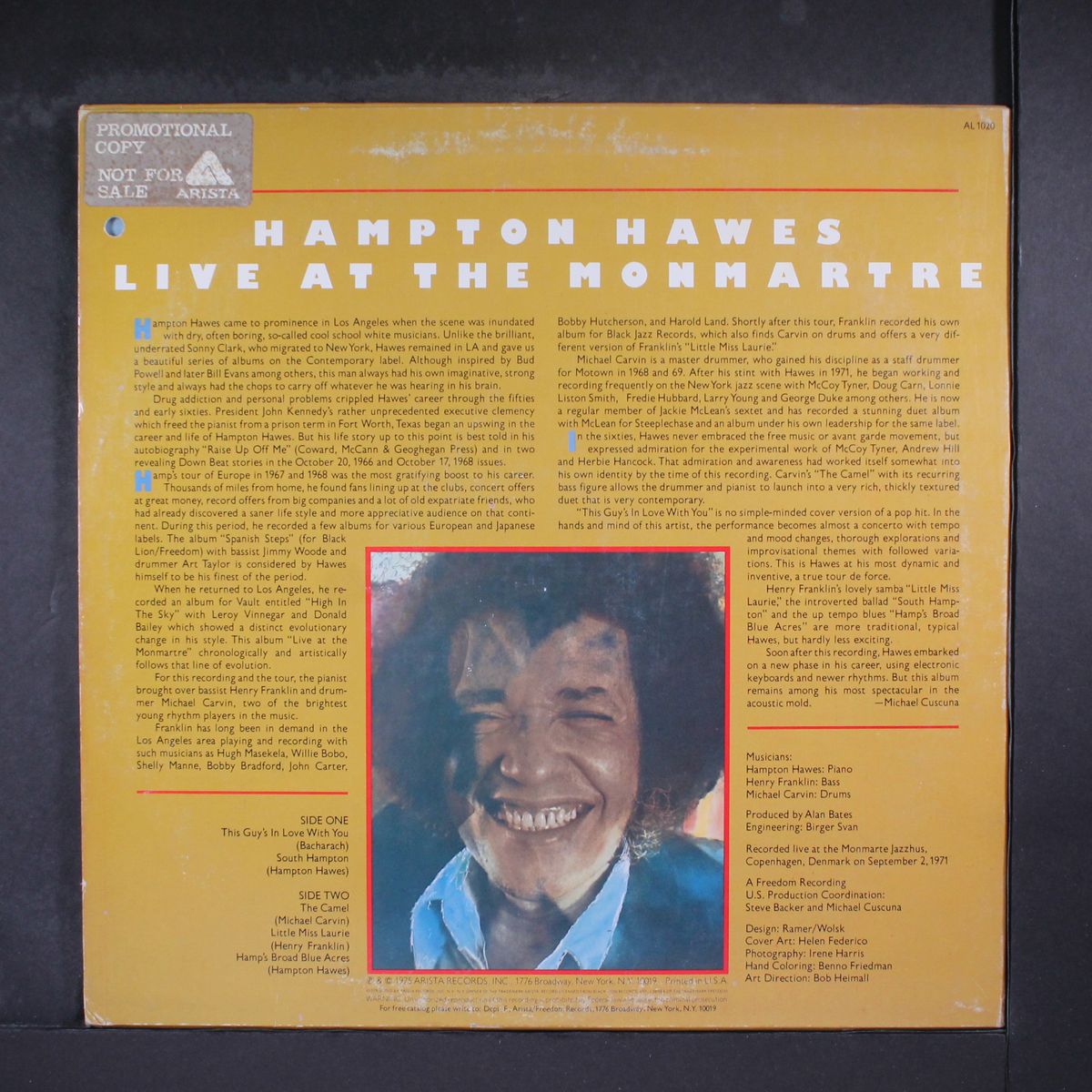 live at the montmartre by HAMPTON HAWES