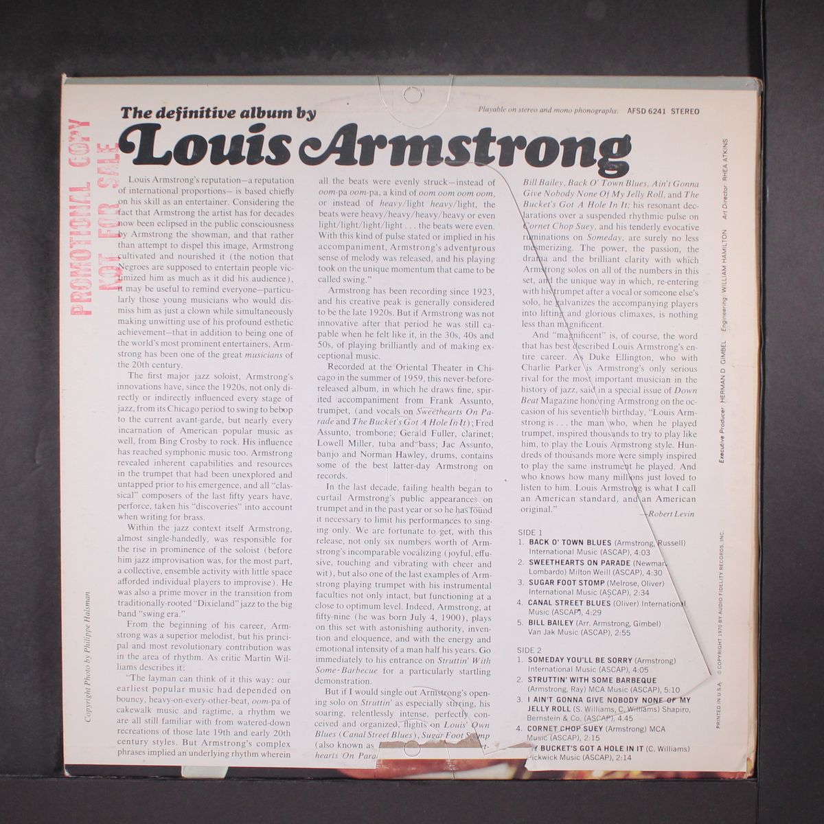 the definitve album by by LOUIS ARMSTRONG