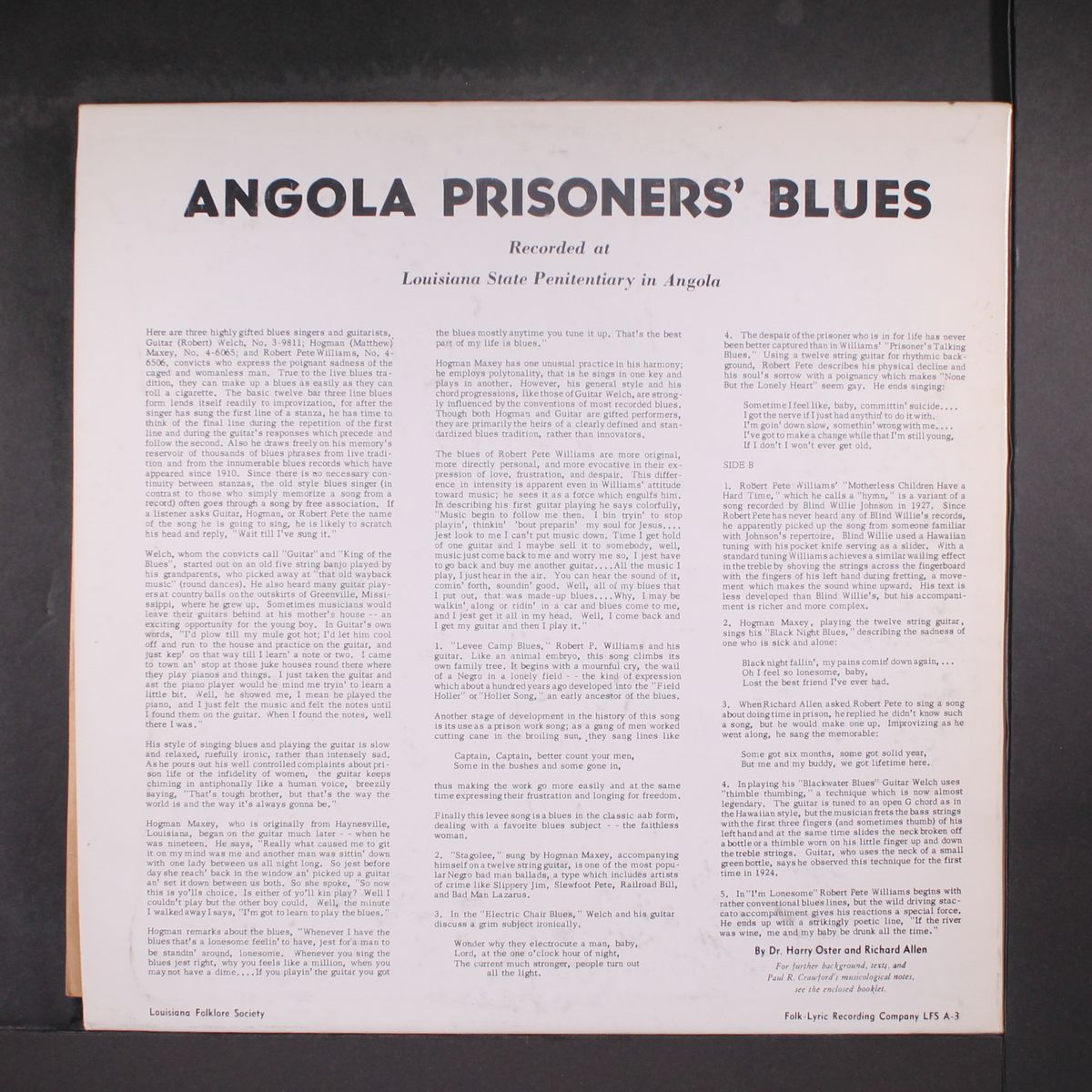 angola prisoner's blues by ROBERT PETE WILLIAMS