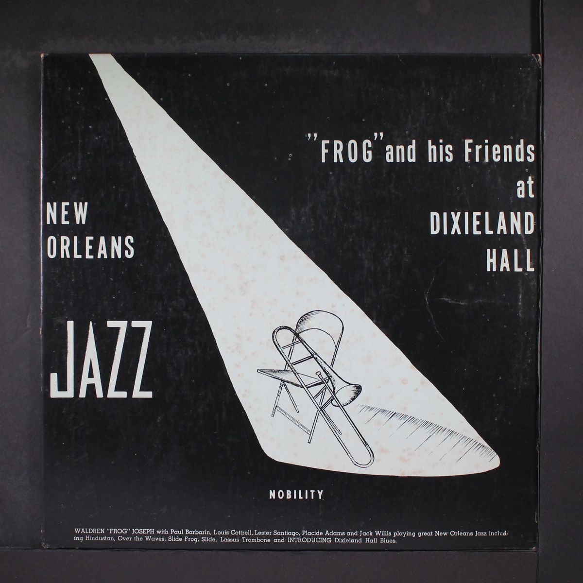 frog and his friends at dixieland hall by WALDEN 'FROG' JOSEPH & HIS NEW ORLEANS JAZZ BAND