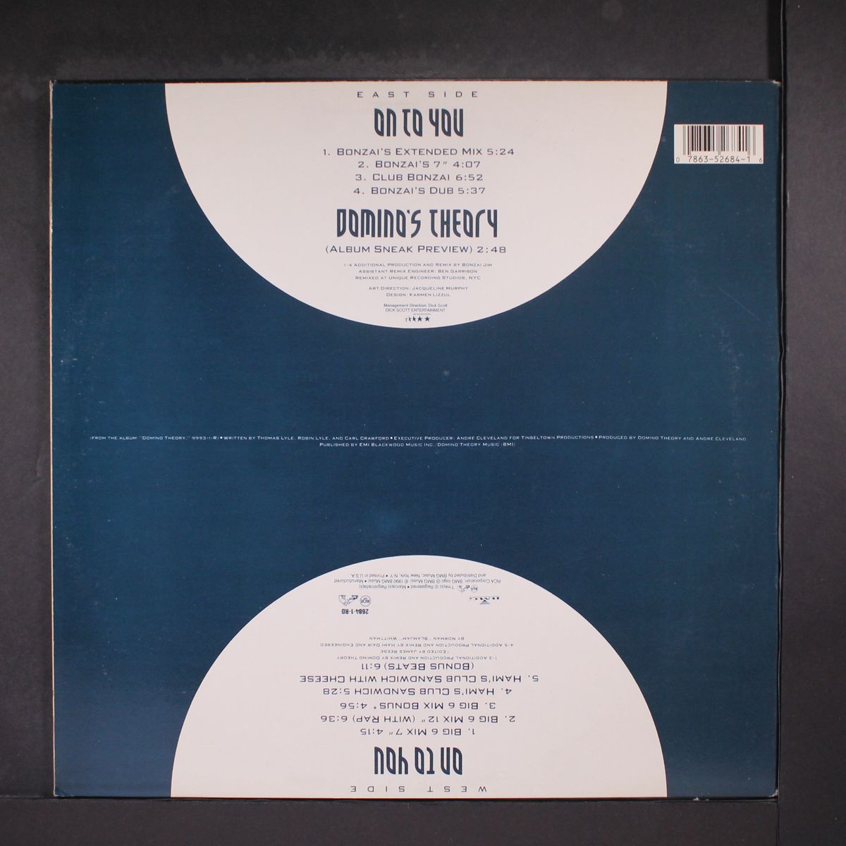 on to you by DOMINO THEORY