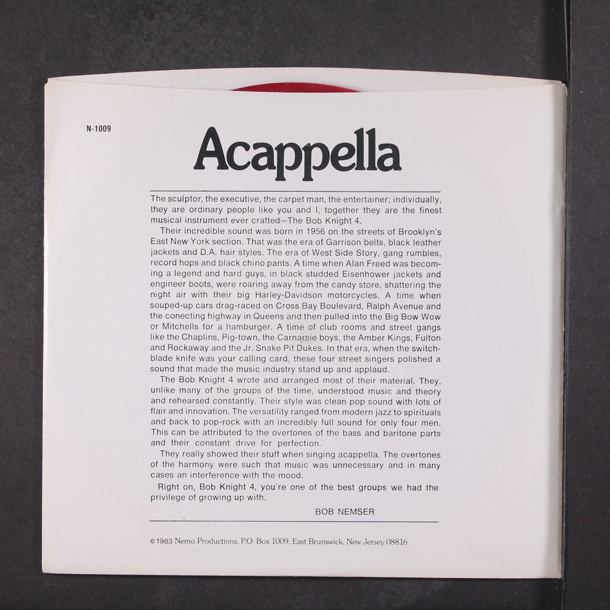 acappella by BOB KNIGHT FOUR