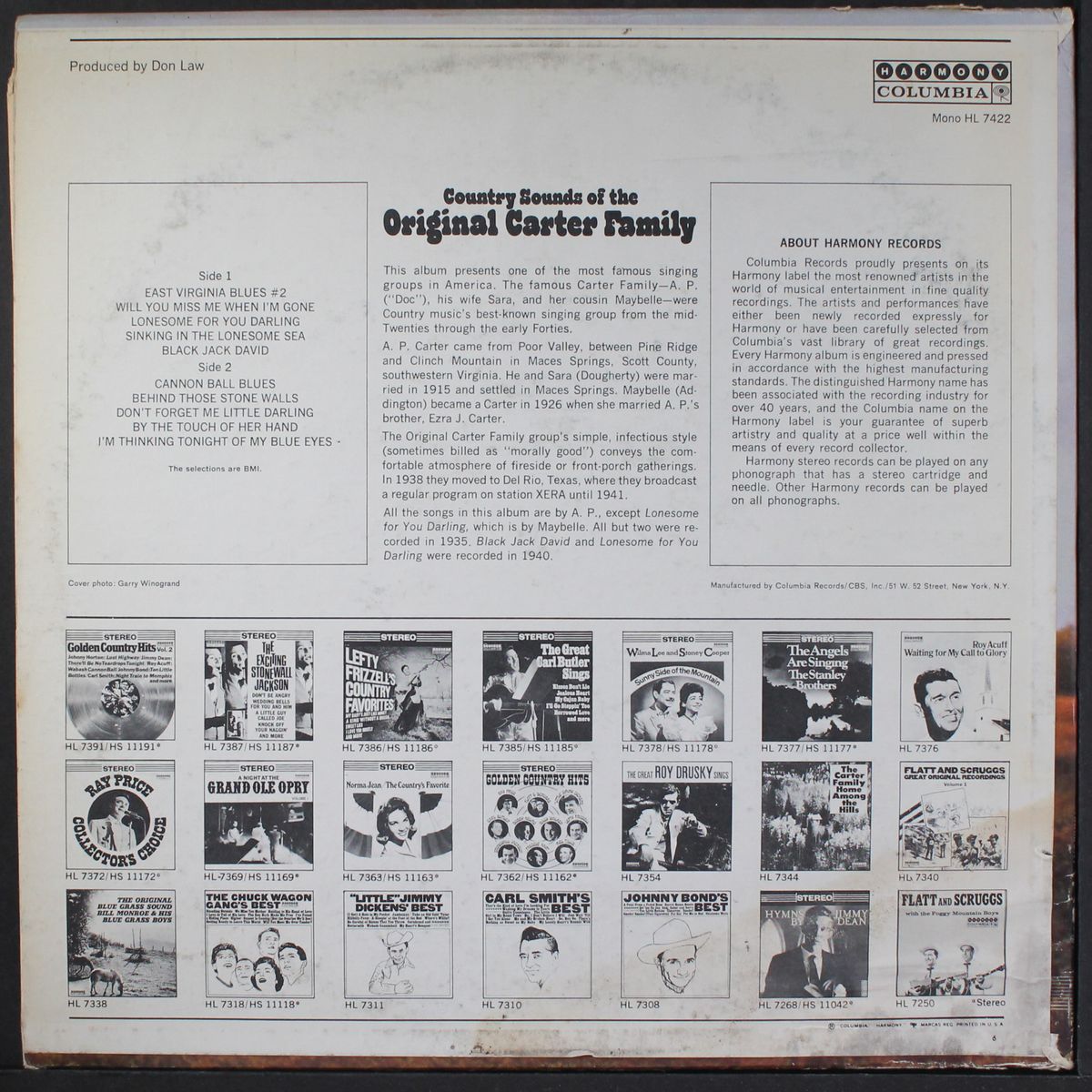 country sounds of by CARTER FAMILY