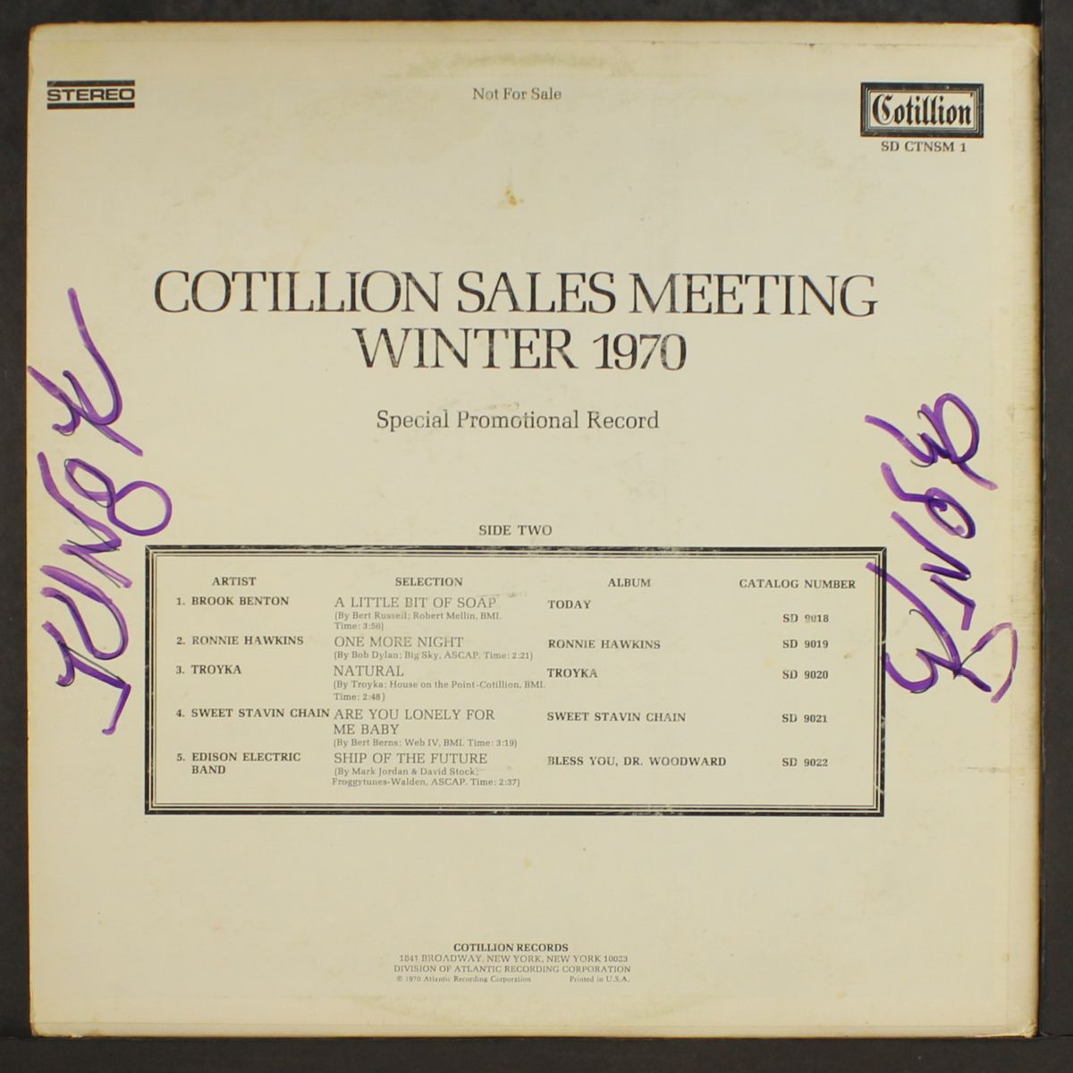 cotillion sales meeting winter 1970 by VARIOUS