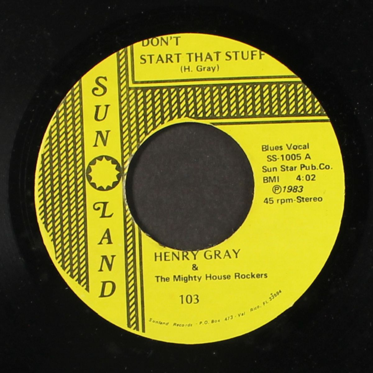 talkin' about you / don't start that stuff by HENRY GRAY