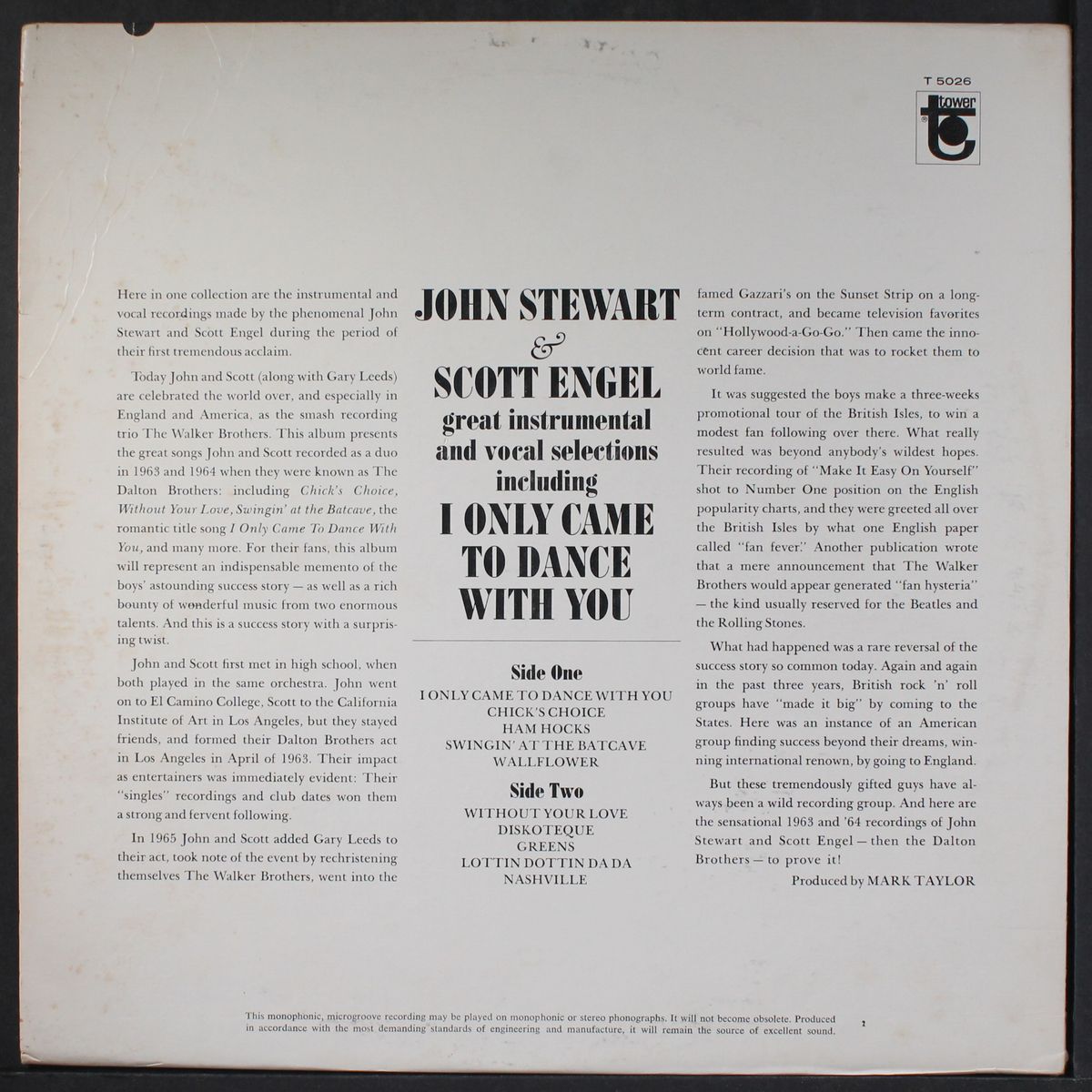 i only came to dance with you by JOHN STEWART & SCOTT ENGEL