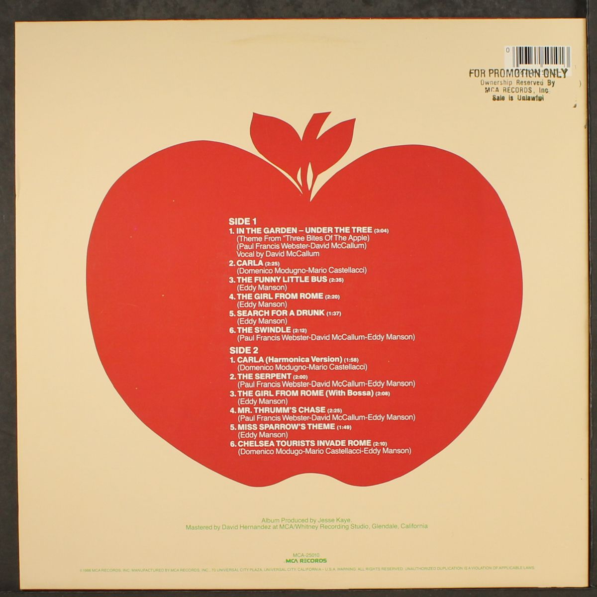 three bites of the apple by SOUNDTRACK