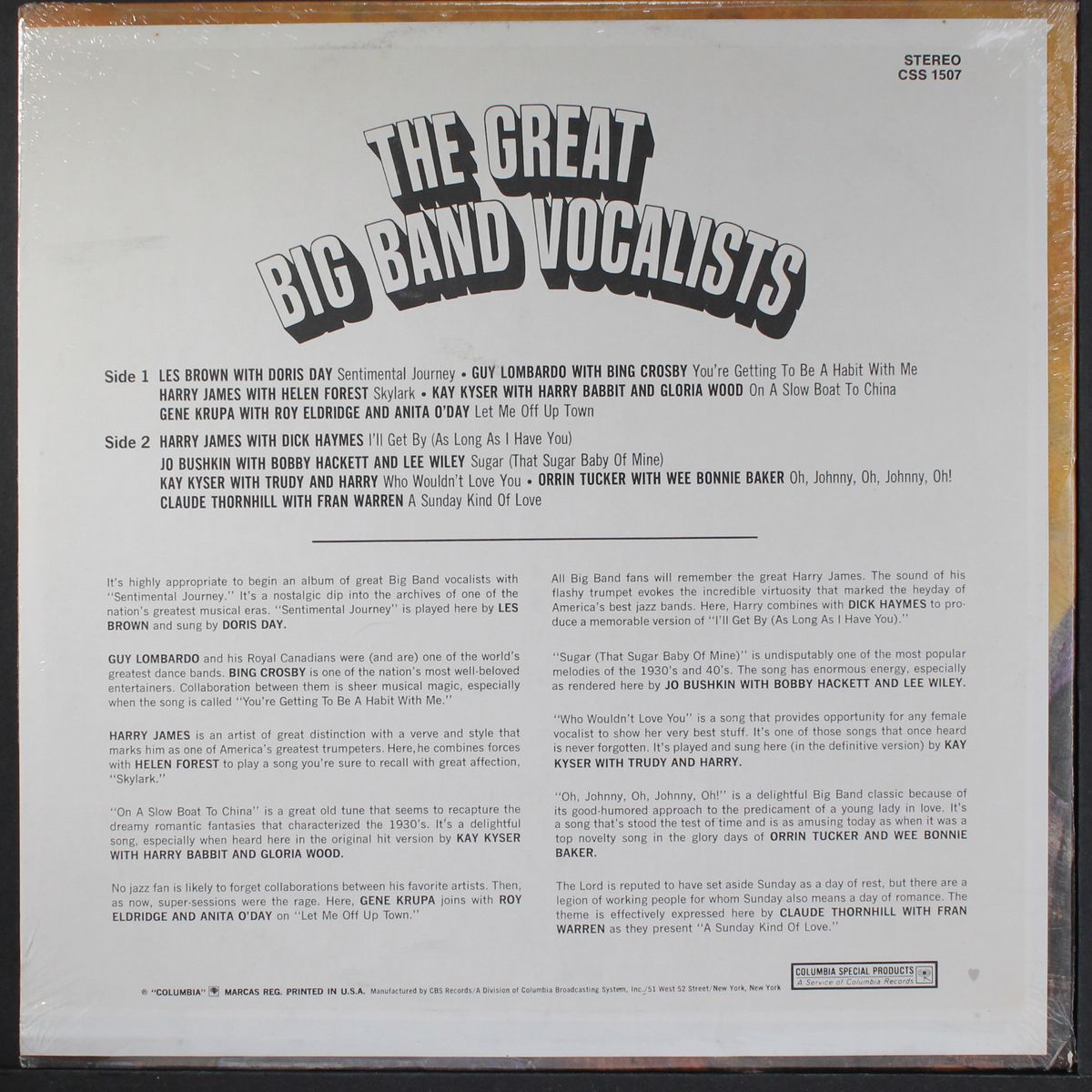 the great big band vocalists by VARIOUS