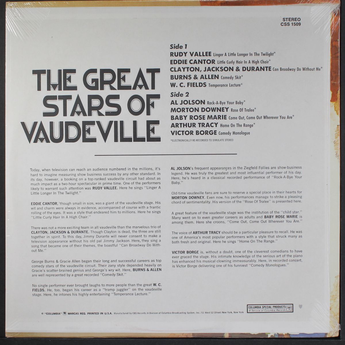 the great stars of vaudeville by VARIOUS
