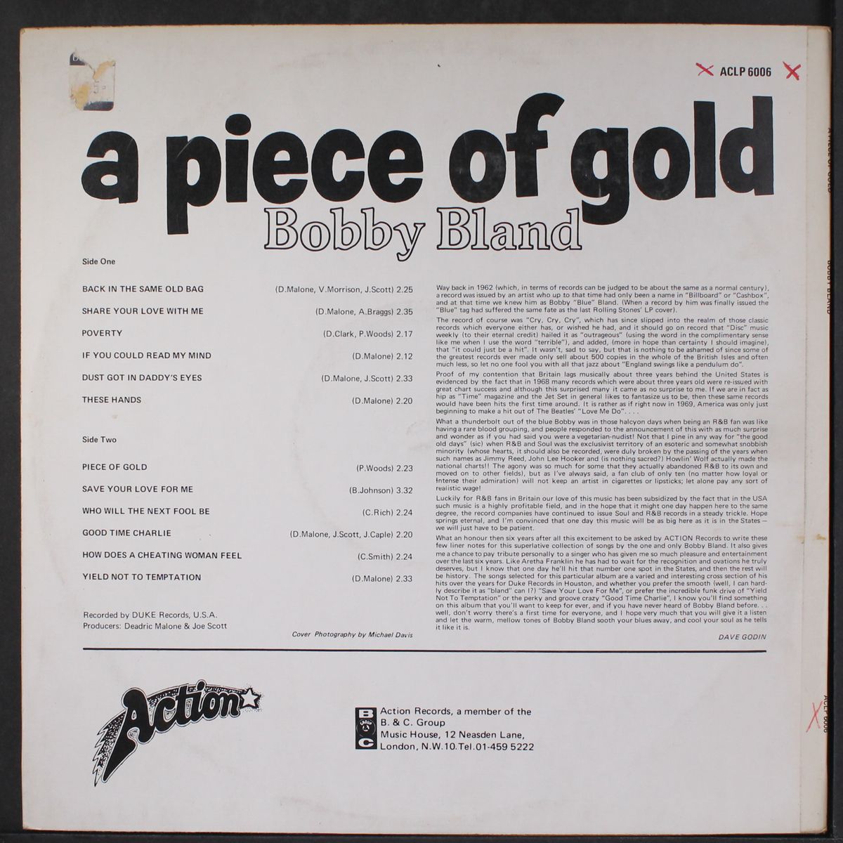 a piece of gold by BOBBY BLAND
