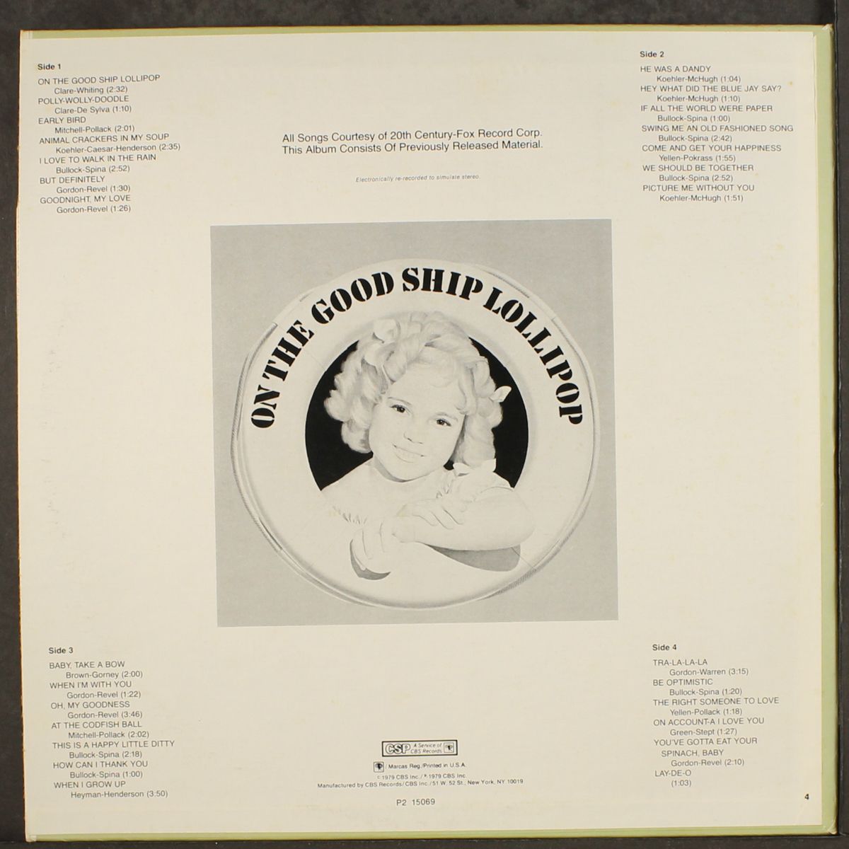 on the good ship lollipop by SHIRLEY TEMPLE