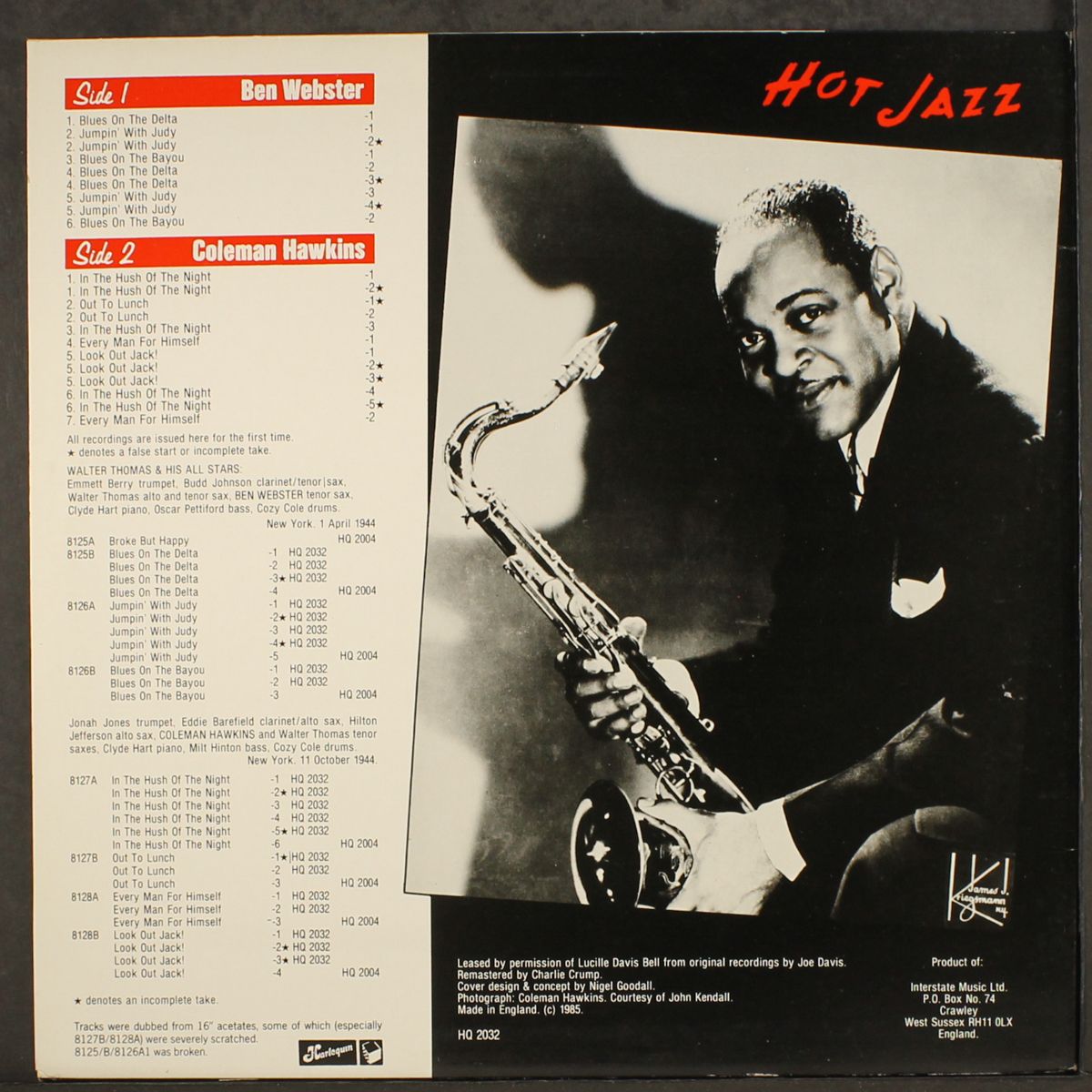 hot jazz by by WALTER THOMAS