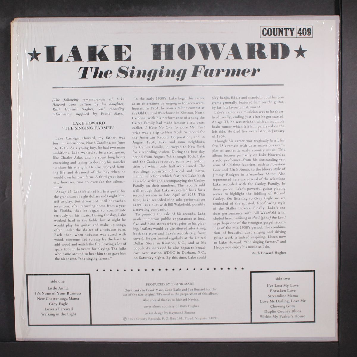 the singing farmer by LAKE HOWARD