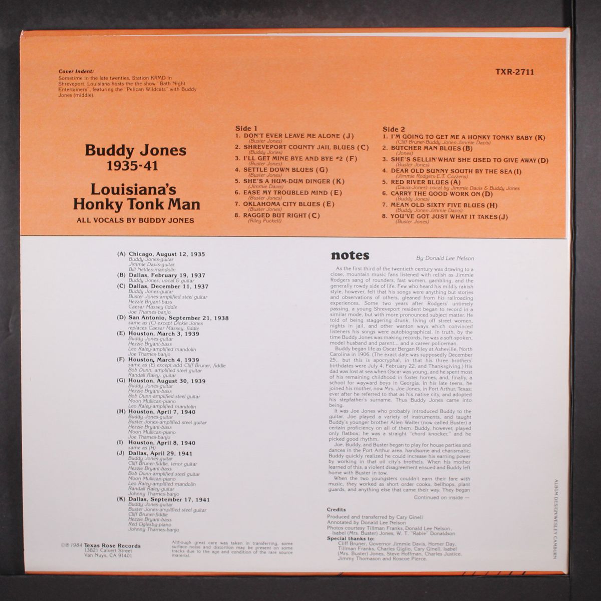 louisiana's honky tonk man, 1935-41 by BUDDY JONES