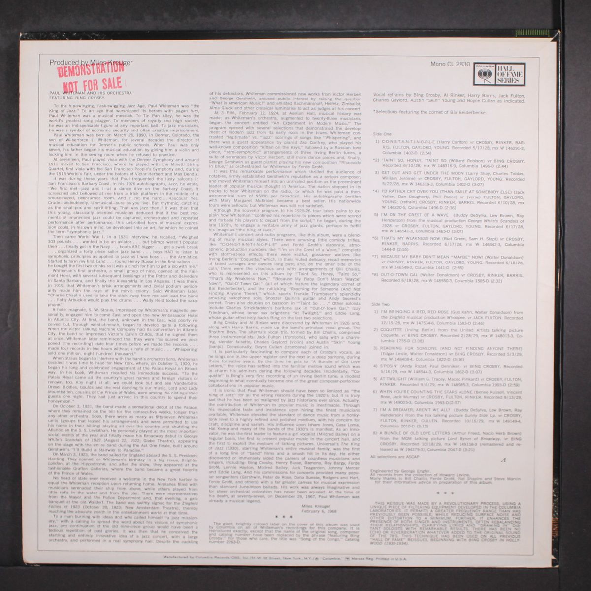 featuring bing crosby by PAUL WHITEMAN