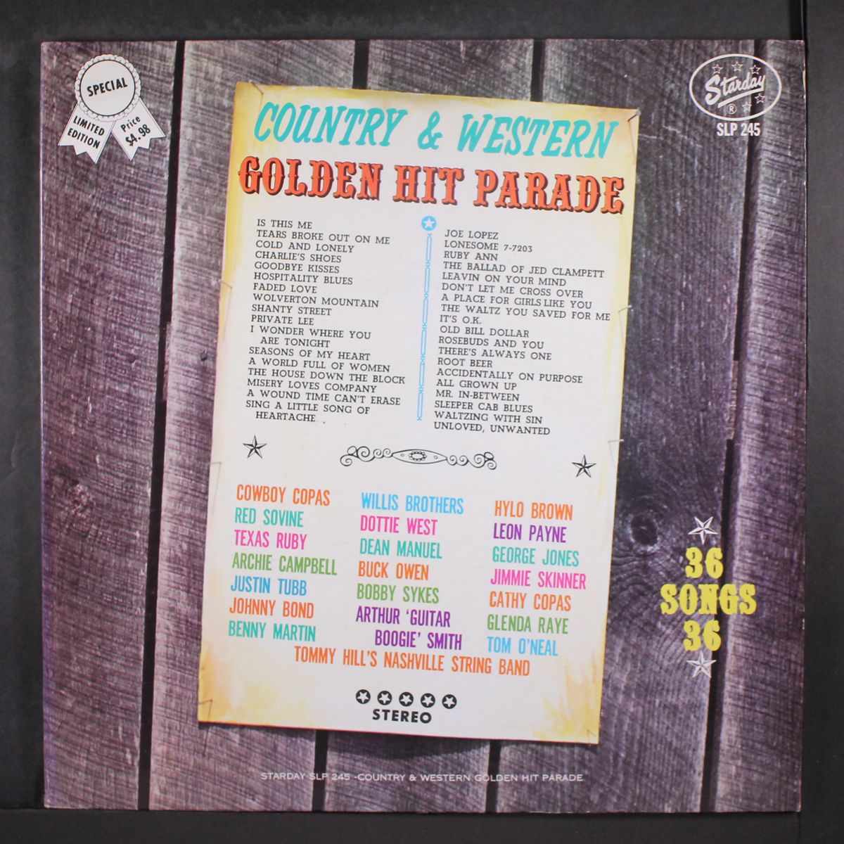country & western golden hit parade by VARIOUS