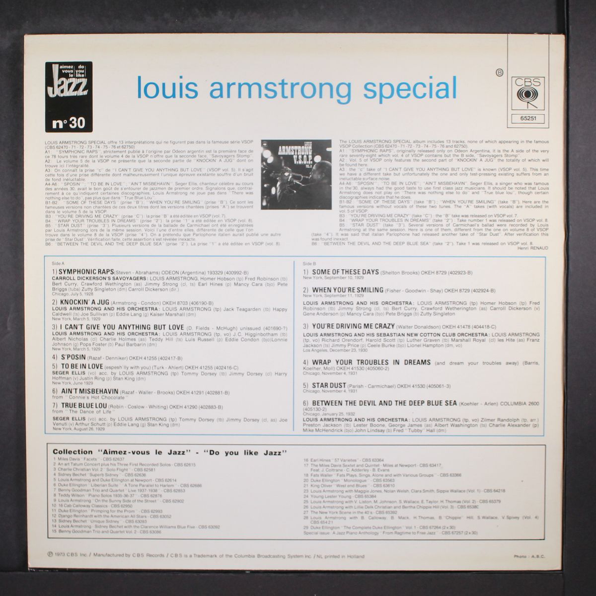 louis armstrong special by LOUIS ARMSTRONG
