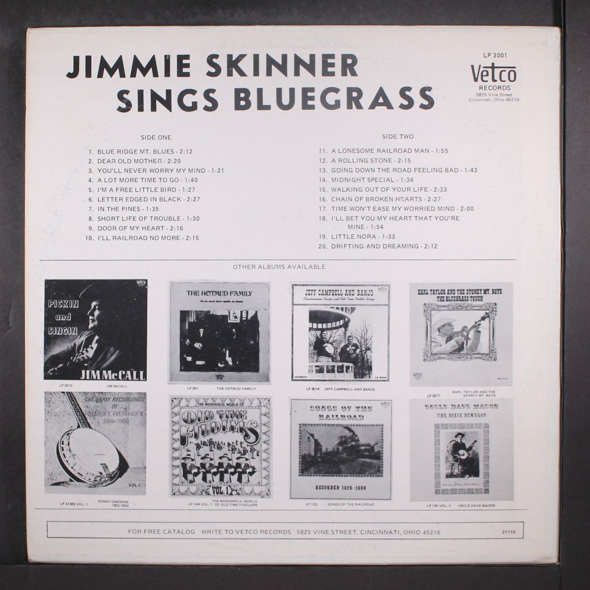 sings bluegrass by JIMMIE SKINNER
