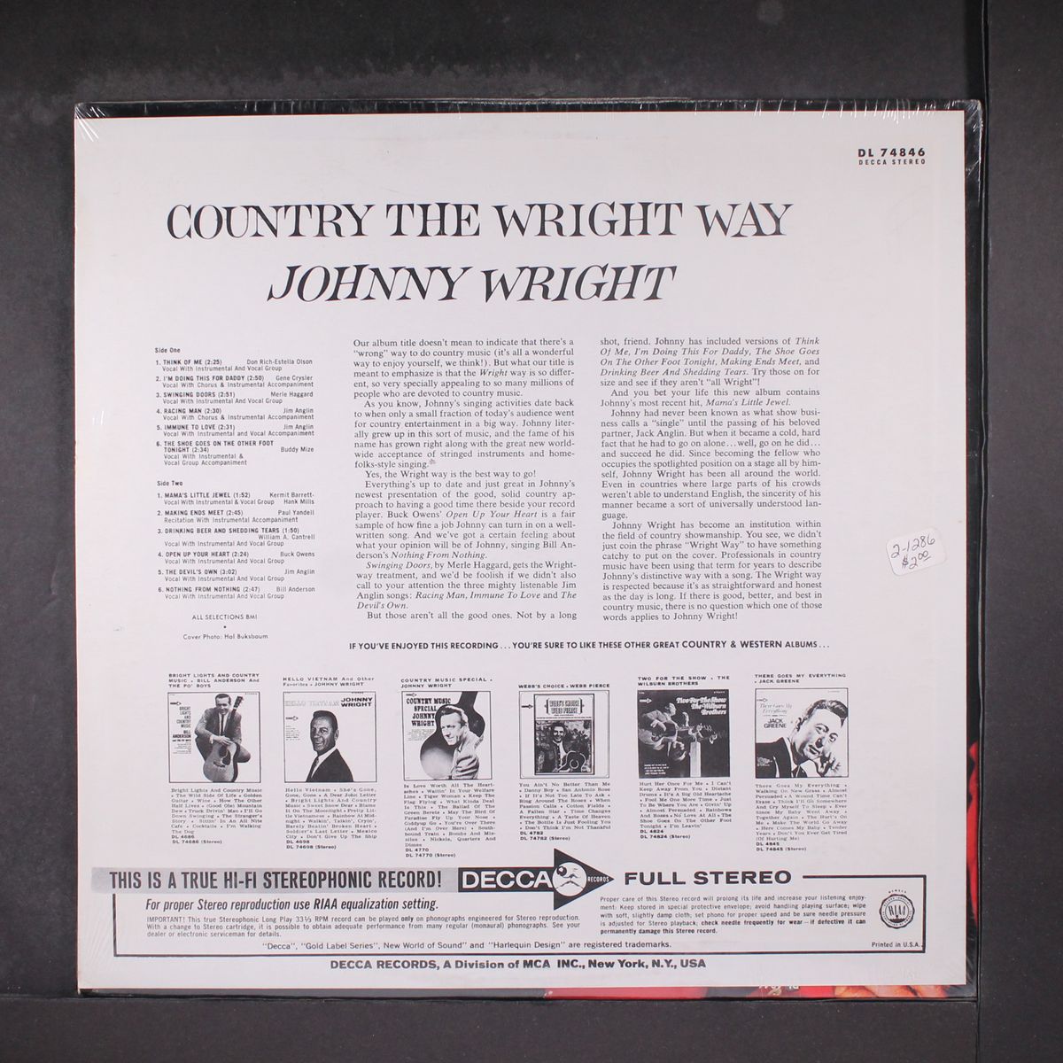 country...the wright way by JOHNNY WRIGHT