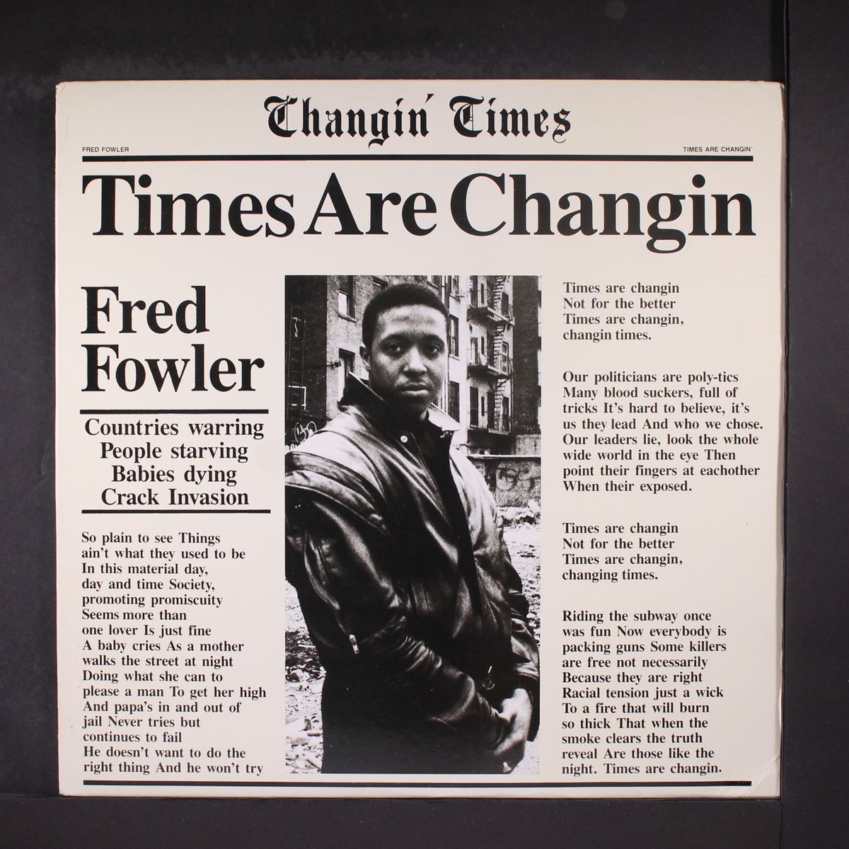 times are changin by FRED FOWLER