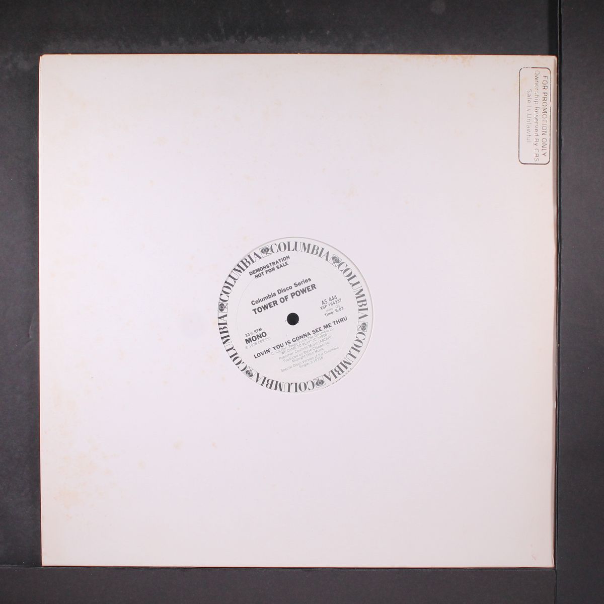 lovin' you is gonna see me thru / mono by TOWER OF POWER