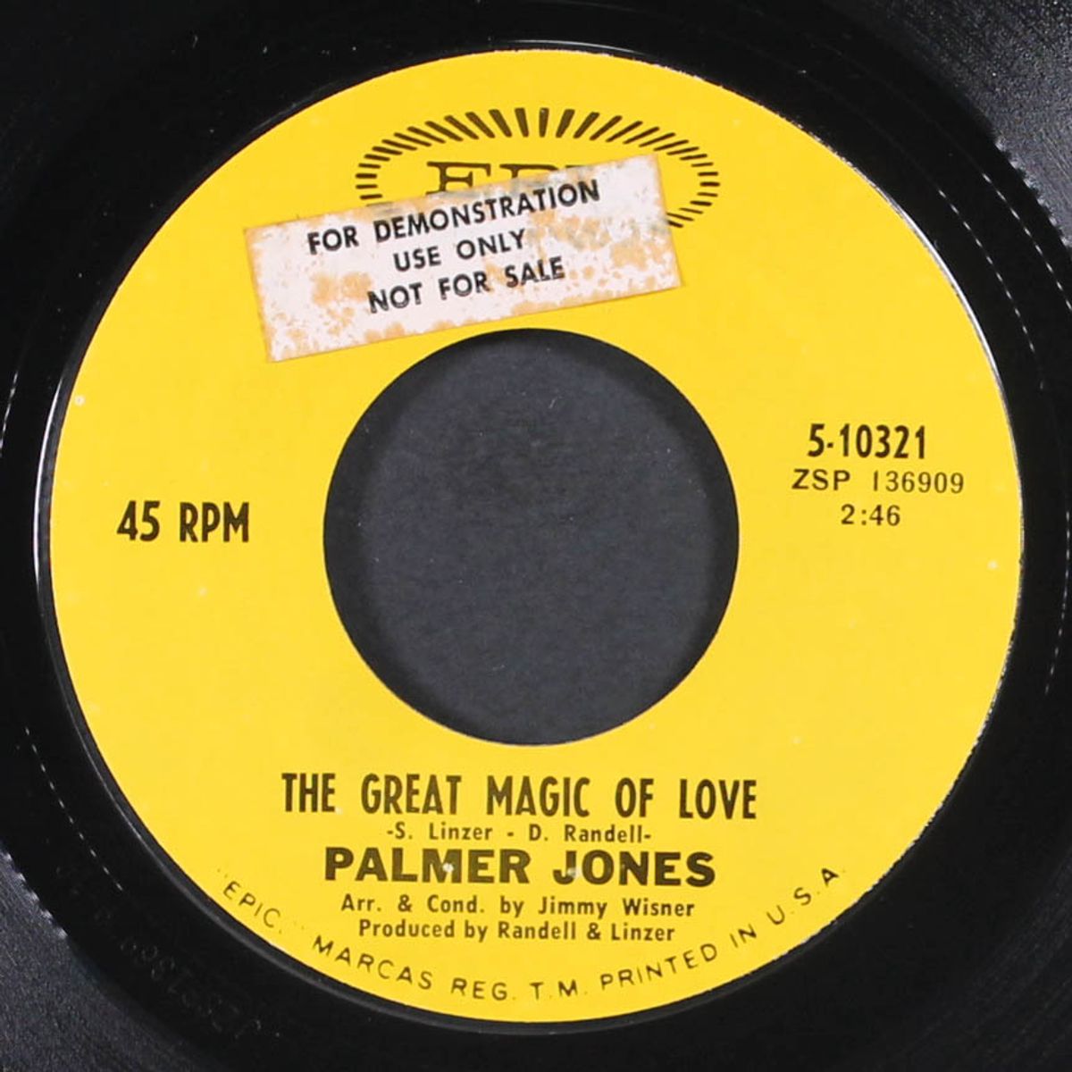dancin' master / the great magic of love by PALMER JONES