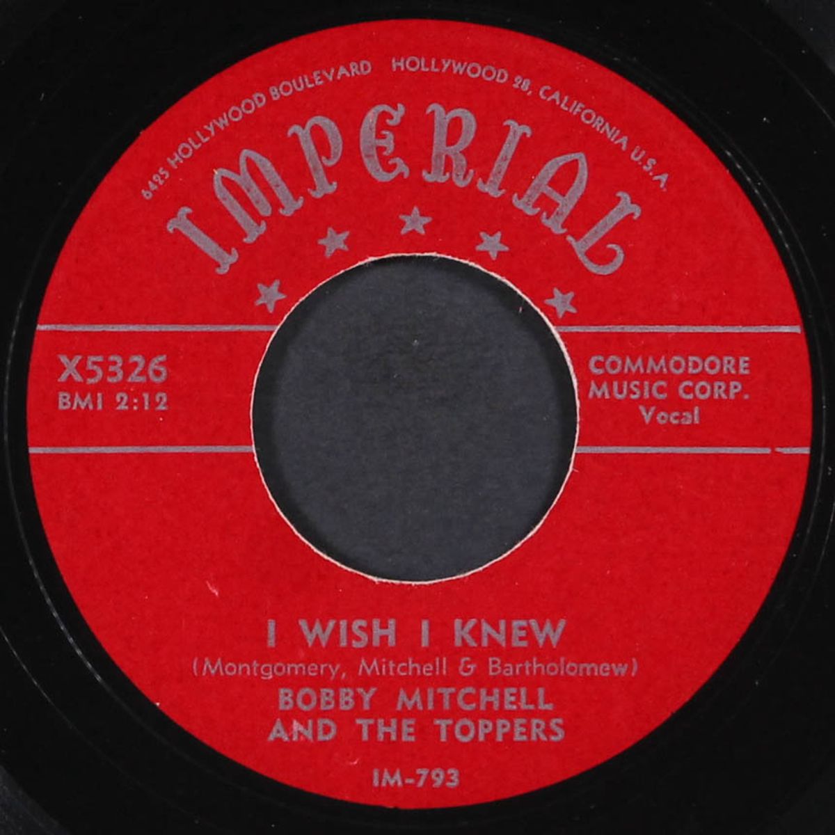 i wish i knew / nothing sweet as you by BOBBY MITCHELL & TOPPERS