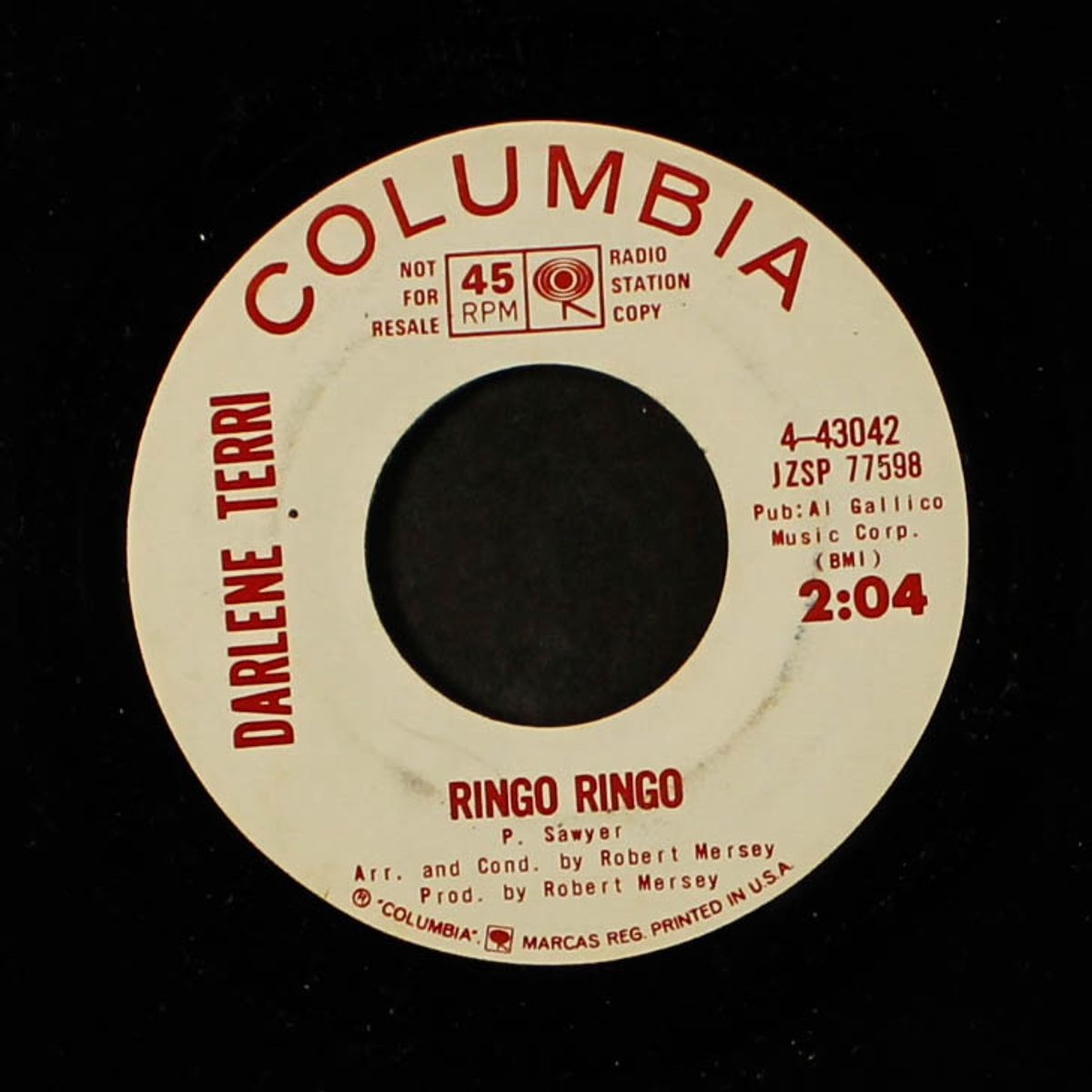 ringo ringo / a real live boy by DARLENE TERRI