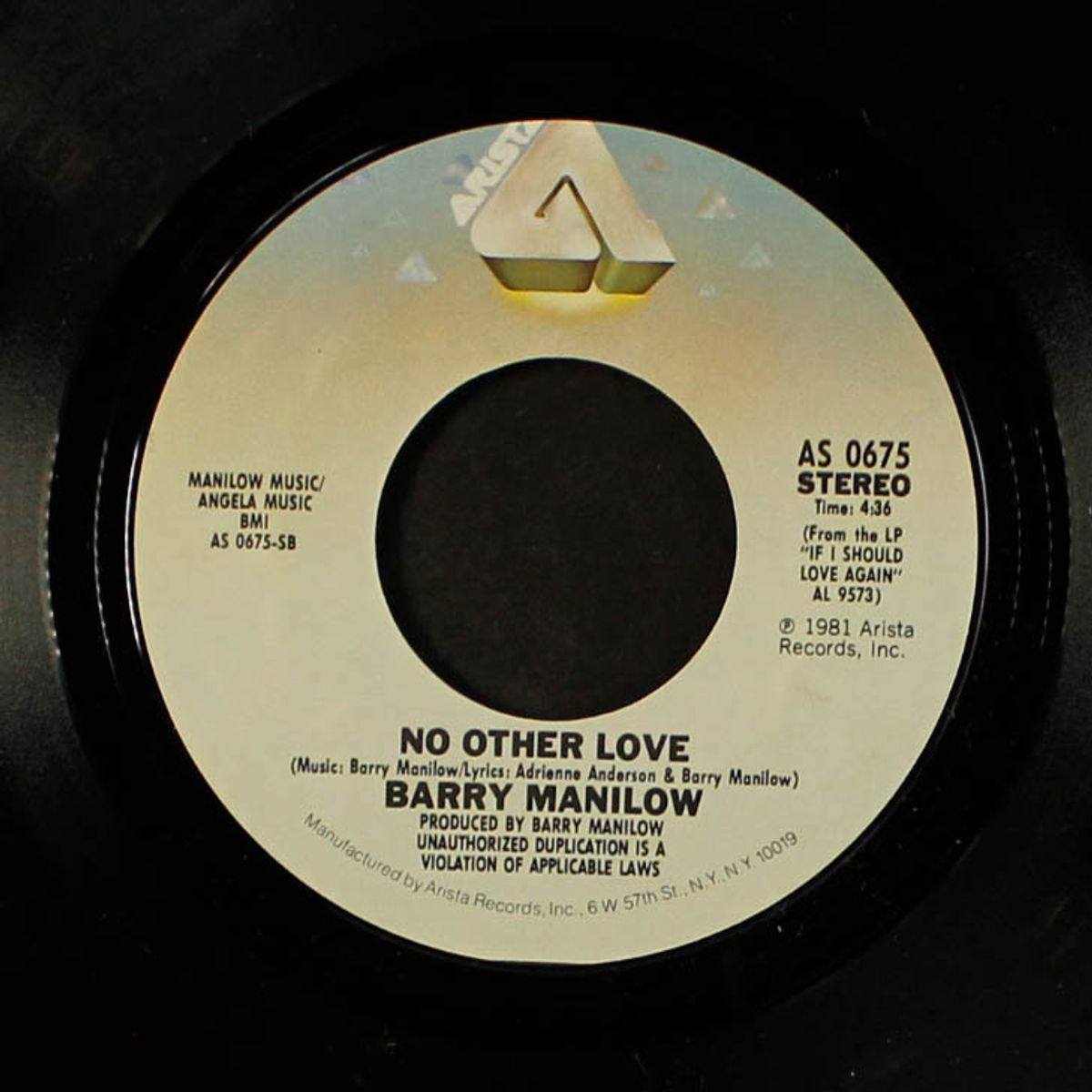 let's hang on / no other love by BARRY MANILOW