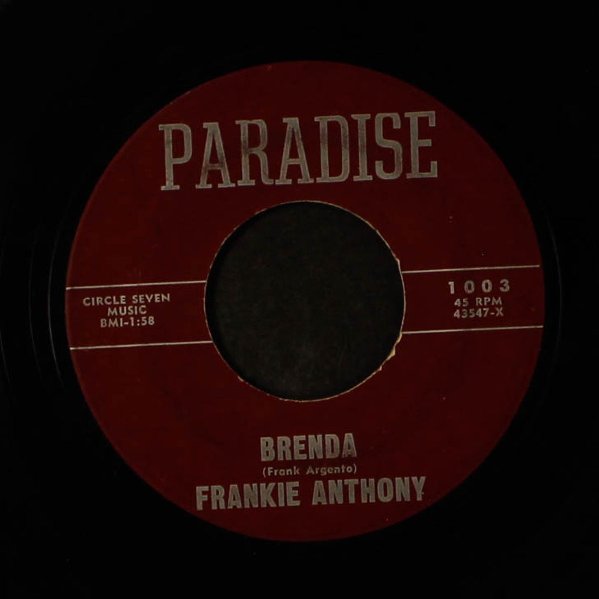 brenda / goin' to the river by FRANKIE ANTHONY
