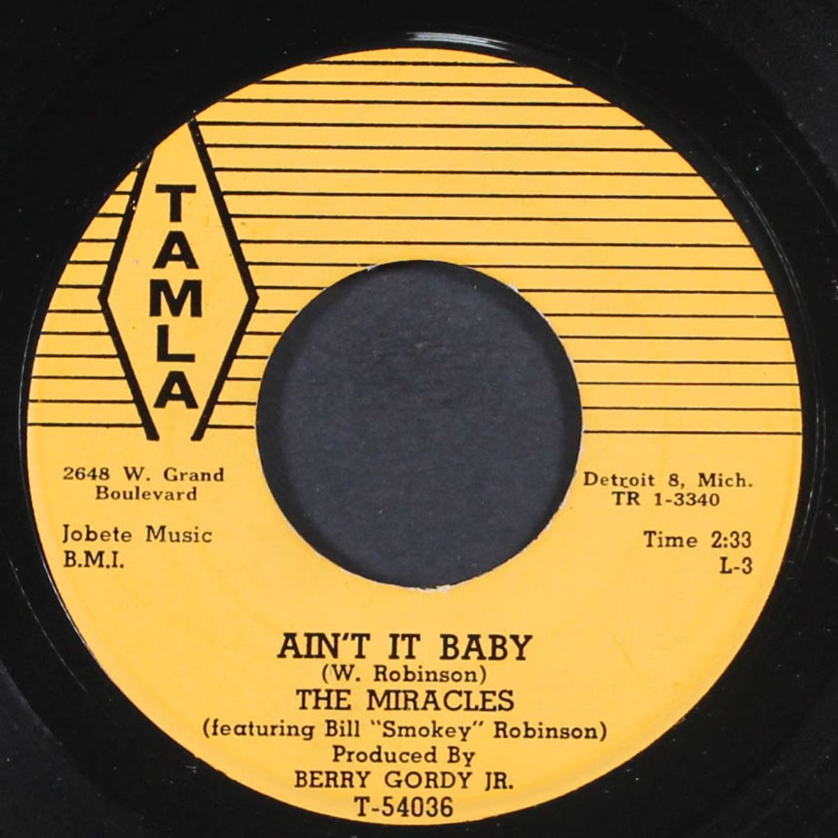 ain't it, baby / the only one i love by MIRACLES