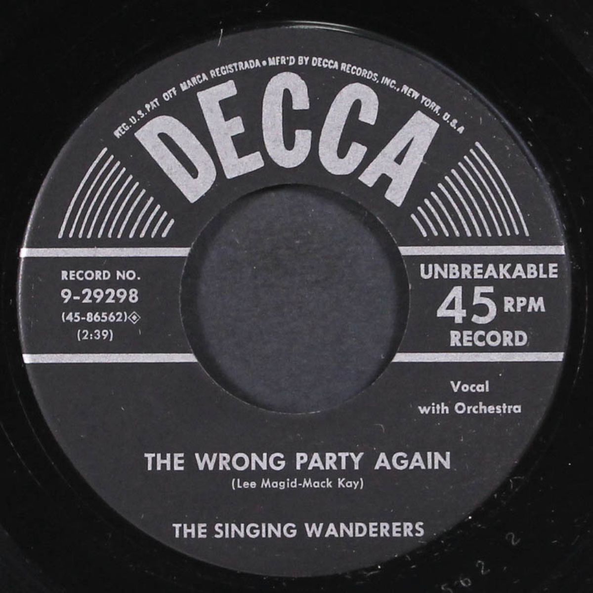 three roses / the wrong party again by SINGING WANDERERS